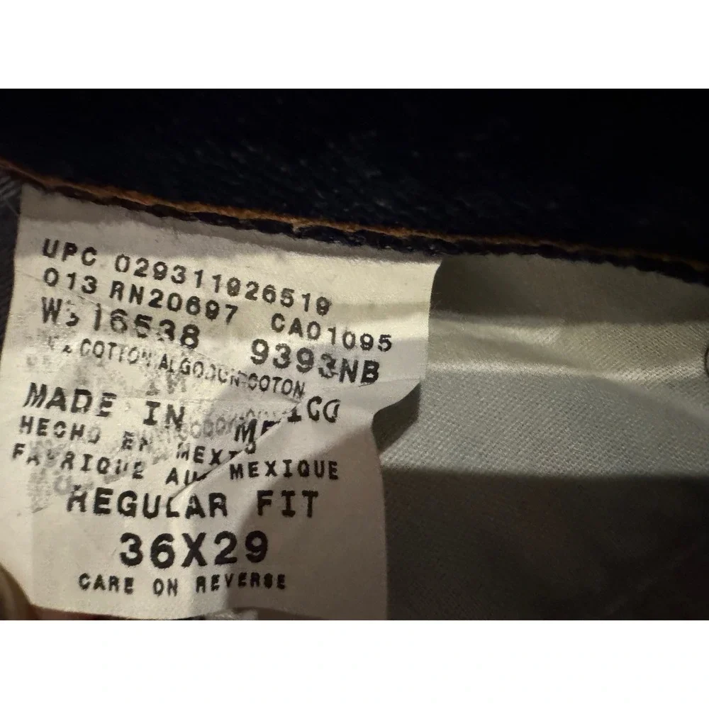 Mens‎ Dickies Vintage Dark Wash Straight Leg Denim Jeans Indigo Blue 36x29 |k1
